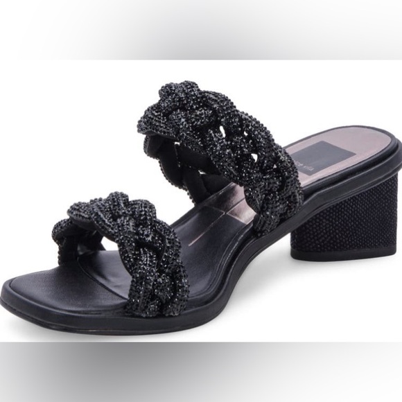 NIB DOLCE VITA RONIN RHINESTONE SLIDE SANDAL - Picture 6 of 7